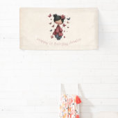 Whimsical Fairy Doll Retro Cute Birthday Banner (InSitu)