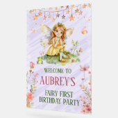 Whimsical Fairy erster Geburtstag Acrylschild (Winkel)