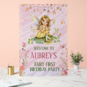 Whimsical Fairy erster Geburtstag Acrylschild (Hochzeit)