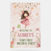 Whimsical Fairy erster Geburtstag Acrylschild (Vorderseite)