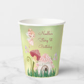 Whimsical Fairy Erster Geburtstag Pappbecher (Vorderseite)