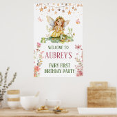 Whimsical Fairy erster Geburtstag Poster (Küche)