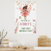 Whimsical Fairy erster Geburtstag Poster (Küche)