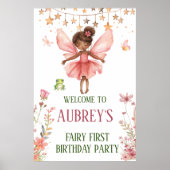 Whimsical Fairy erster Geburtstag Poster (Vorne)