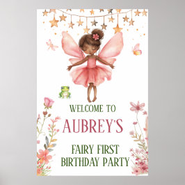 Whimsical Fairy erster Geburtstag Poster
