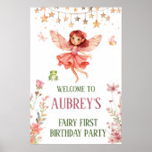 Whimsical Fairy erster Geburtstag Poster (Vorne)