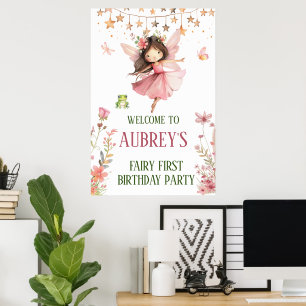 Whimsical Fairy erster Geburtstag Poster