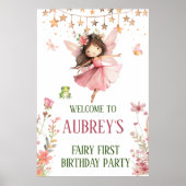 Whimsical Fairy erster Geburtstag Poster (Vorne)