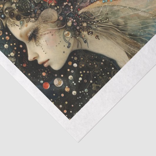 Whimsical Fairy Faces Scrapbooking Mixed Media Seidenpapier (Ausschnitt)