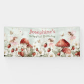 whimsical fairy first birthday custom long banner (Horizontal)