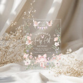 Whimsical Fairy First Birthday Enchanted forest Acryleinladungen