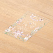 Whimsical Fairy First Birthday Enchanted forest Acryleinladungen (Ablage )