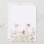 Whimsical Fairy First Birthday Enchanted forest Einladung (Rückseite)