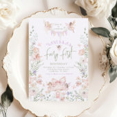 Whimsical Fairy First Birthday Enchanted forest Einladung