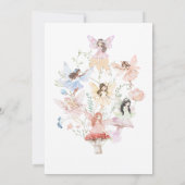 Whimsical Fairy First Birthday Party Einladung (Rückseite)