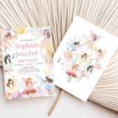 Whimsical Fairy First Birthday Party Einladung