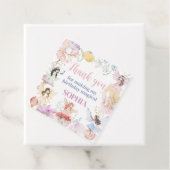 Whimsical Fairy First Birthday Party Square Geschenkanhänger (Beispiel)