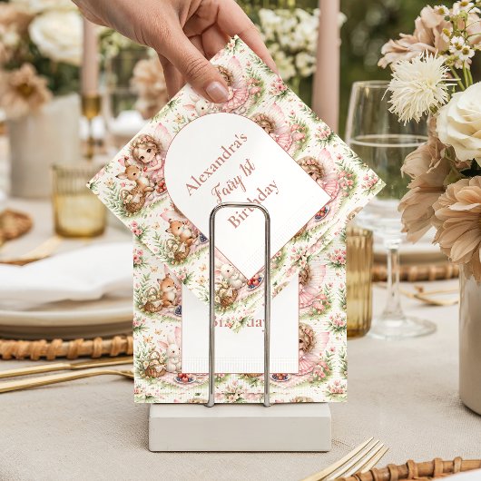 Whimsical Fairy First Birthday Serviette