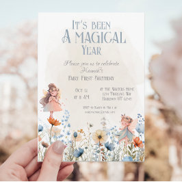 Whimsical Fairy First Magic Geburtstag Einladung