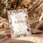 Whimsical Fairy flower 4th birthday Invitation Einladung