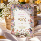 Whimsical Fairy flower 6th birthday Invitation Einladung