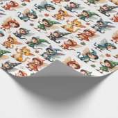 Whimsical Fairy & Forest Friends Wrapping Paper Geschenkpapier (Ecke)