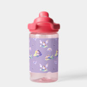 Whimsical Fairy Frog & Water Lilie Kinder Name Trinkflasche (Rückseite)