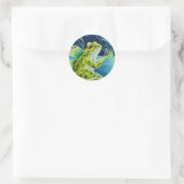 Whimsical Fairy Frogs & Firefants Wasserfarben Kun Runder Aufkleber (Tasche)