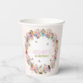 Whimsical fairy garden 1st birthday pappbecher (Rückseite)