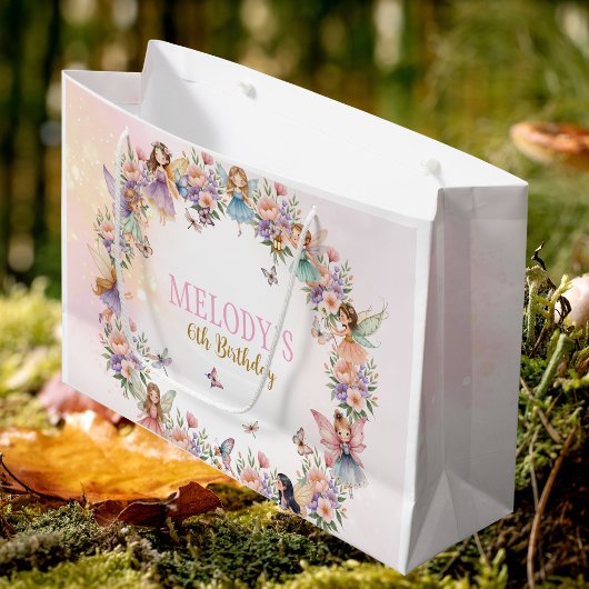 Whimsical fairy garden 6th birthday  große geschenktüte