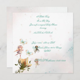 Whimsical Fairy Garden Baby Einladungskarte Einladung