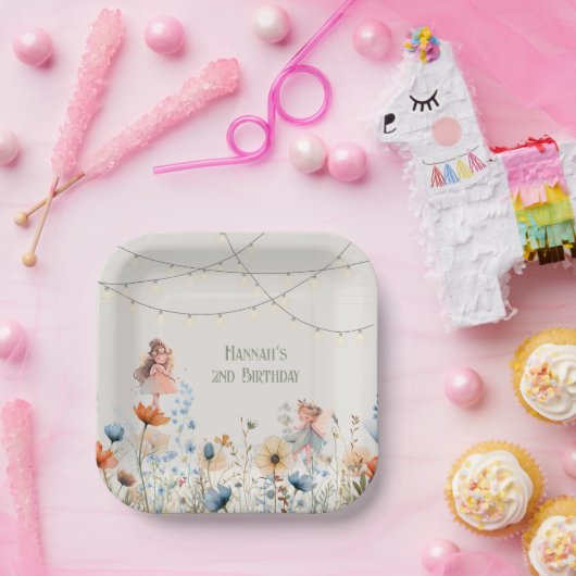 Whimsical Fairy Garden Magic Geburtstag Pappteller (Party)