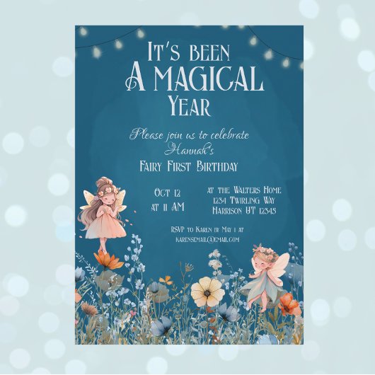 Whimsical Fairy Garden Magie Erstgeburt Einladung
