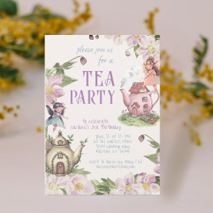 Whimsical Fairy Garden Tee Party Einladung