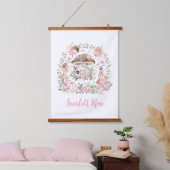 Whimsical Fairy Garden Verzaubertes Forest Kinderz Wandteppich Mit Holzrahmen (Schlafzimmer)