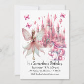 Whimsical Fairy Girl zum Geburtstag Einladung (Vorderseite)