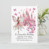 Whimsical Fairy Girl zum Geburtstag Einladung (Stehend Vorderseite)