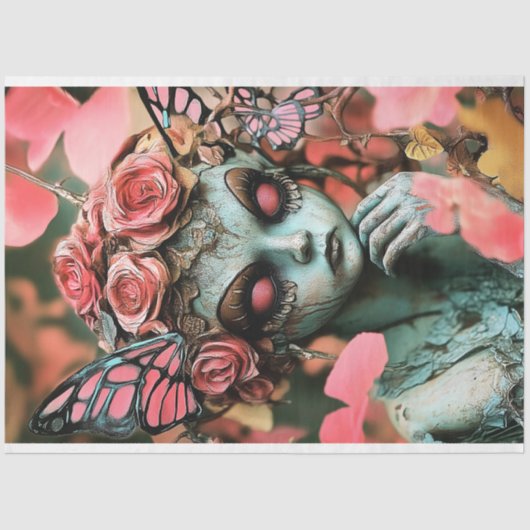 Whimsical Fairy Gothic Paris Gargoyle Decoupage Seidenpapier (Vorderseite)