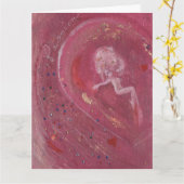 Whimsical Fairy Grußkarte Karte (Gelbe Blume)