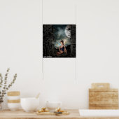 Whimsical Fairy Holding Magical Ball in Forest Art Poster (Küche)