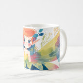 Whimsical Fairy im blühenden Blumengarten Kaffeetasse (VorderseiteRechts)