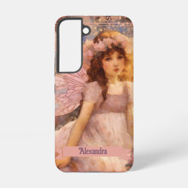 Whimsical Fairy in Dreamy Pink Floral Garden Samsung Galaxy Hülle