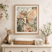 Whimsical Fairy in Hübscher Pfirsichkirche Kunst Poster