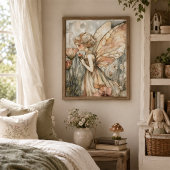 Whimsical Fairy in Hübscher Pfirsichkirche Kunst Poster