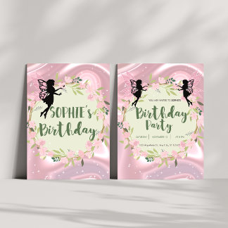 Whimsical Fairy Kindergeburtstag Einladungskarte Einladung