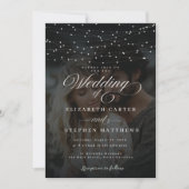 Whimsical Fairy Light Night Foto Hochzeit Einladung (Vorderseite)