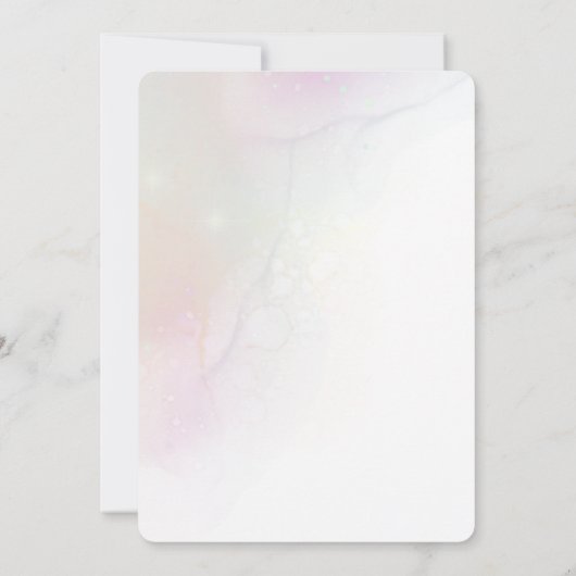 Whimsical Fairy Magical 4. Geburtstag Einladung (Rückseite)