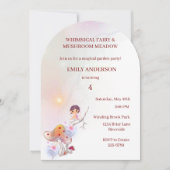 Whimsical Fairy Magical 4. Geburtstag Einladung (Vorderseite)