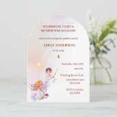 Whimsical Fairy Magical 4. Geburtstag Einladung (Stehend Vorderseite)