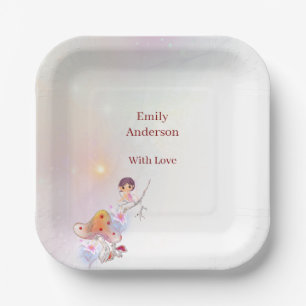 Whimsical Fairy Magical 4. Geburtstagszeitung Tell Pappteller